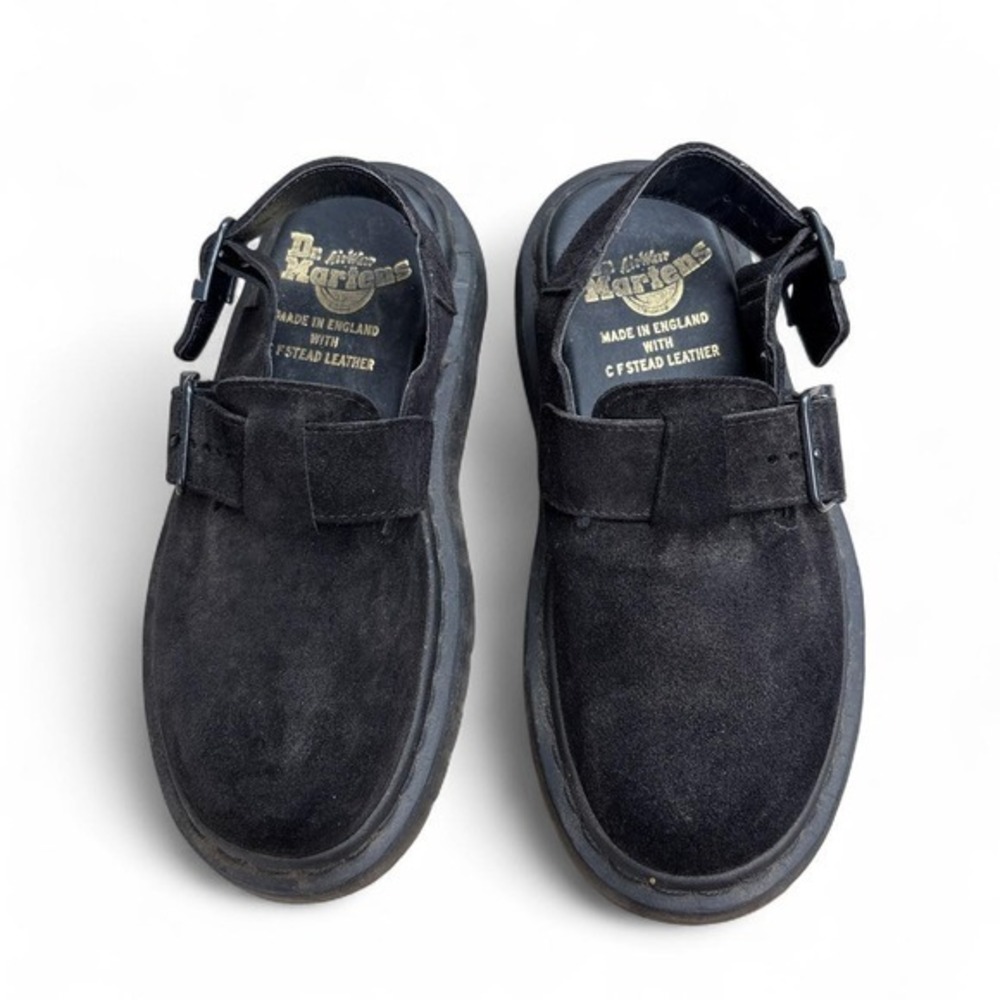 WOMEN'S DR MARTENS JORGE II BLACK SUEDE MULES SIZE 3